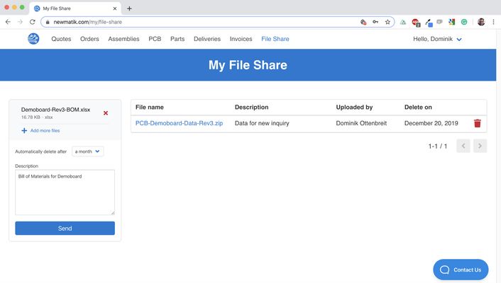 Secure Filesharing with Newmatik