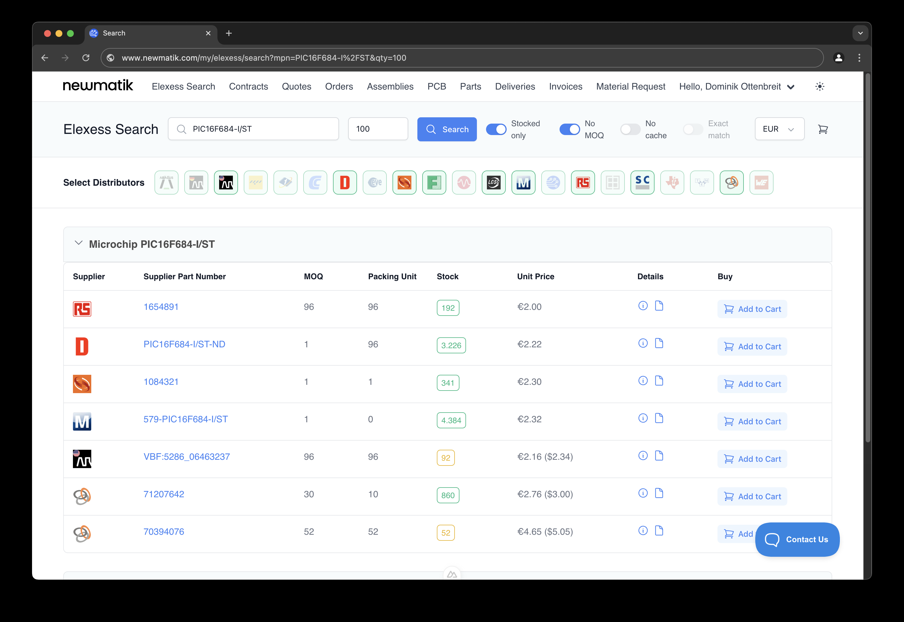 Elexess Online Part Search